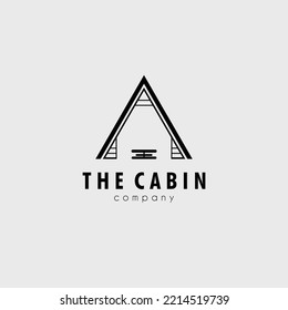 simple cabin logo vector design