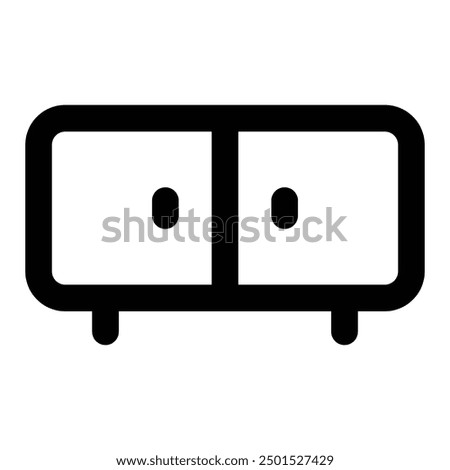 Simple Cabinet icon. The icon can be used for websites, print templates, presentation templates, illustrations, etc