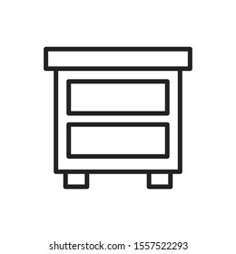 Simple cabinet line icon. Stroke pictogram. Vector illustration isolated on a white background. Premium quality symbol. Vector sign for mobile app and web sites.