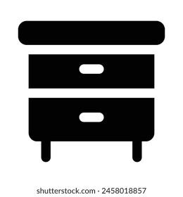 Simple Cabinet solid icon. The icon can be used for websites, print templates, presentation templates, illustrations, etc	