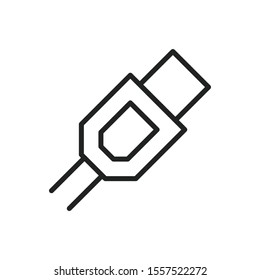 Simple cable line icon. Stroke pictogram. Vector illustration isolated on a white background. Premium quality symbol. Vector sign for mobile app and web sites.