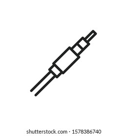 Simple cable line icon. Stroke pictogram. Vector illustration isolated on a white background. Premium quality symbol. Vector sign for mobile app and web sites.