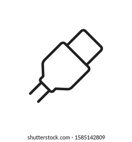 Simple cable line icon. Stroke pictogram. Vector illustration isolated on a white background. Premium quality symbol. Vector sign for mobile app and web sites.