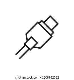 Simple cable line icon. Stroke pictogram. Vector illustration isolated on a white background. Premium quality symbol. Vector sign for mobile app and web sites.