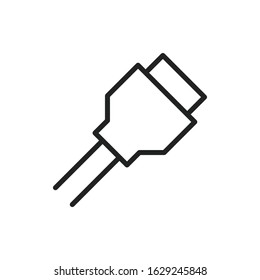 Simple cable line icon. Stroke pictogram. Vector illustration isolated on a white background. Premium quality symbol. Vector sign for mobile app and web sites.