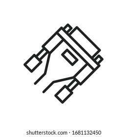 Simple cable line icon. Stroke pictogram. Vector illustration isolated on a white background. Premium quality symbol. Vector sign for mobile app and web sites.