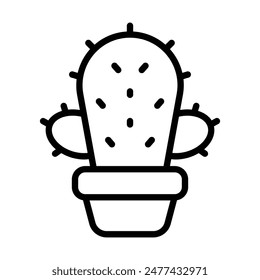 Simple Cactus icon. The icon can be used for websites, print templates, presentation templates, illustrations, etc	