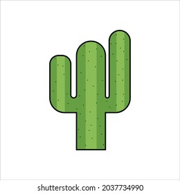 simple cactus icon and logo. EPS 10.