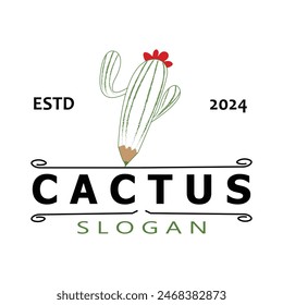 Simple Cactus Icon Vektorillustration Vorlage Design