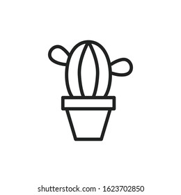 Simple cactus line icon. Stroke pictogram. Vector illustration isolated on a white background. Premium quality symbol. Vector sign for mobile app and web sites.