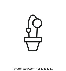Simple cactus line icon. Stroke pictogram. Vector illustration isolated on a white background. Premium quality symbol. Vector sign for mobile app and web sites.