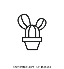 Simple cactus line icon. Stroke pictogram. Vector illustration isolated on a white background. Premium quality symbol. Vector sign for mobile app and web sites.