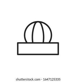 Simple cactus line icon. Stroke pictogram. Vector illustration isolated on a white background. Premium quality symbol. Vector sign for mobile app and web sites.