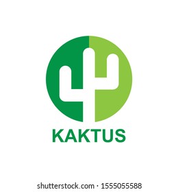 simple cactus logo with a nice color combination.