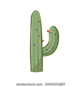 Simple cactus tree clipart, cacti plant vector illustration