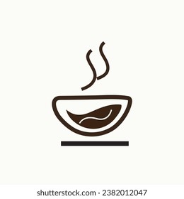 simple cafe coffee cup logo design