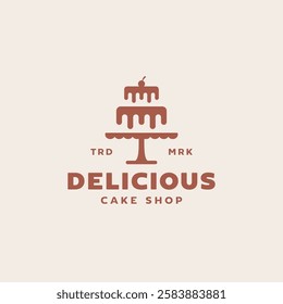 Simple cake shop logo design
