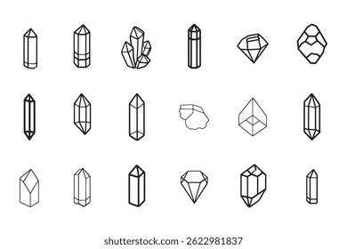 Simple Calcite Rock Line Artwork