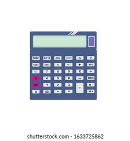 Simple calculator design with a smooth white background very clean and neat. vector illustration.