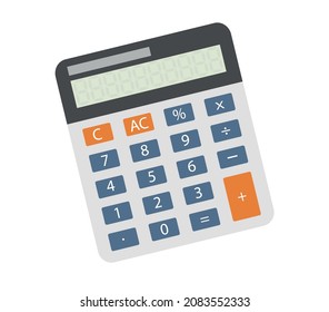 Simple calculator. Gray calculator. Mini calculator