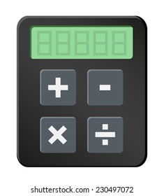 Simple calculator icon with basic mathematical tools
