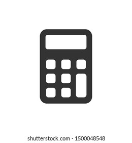 Simple calculator icon with blank buttons