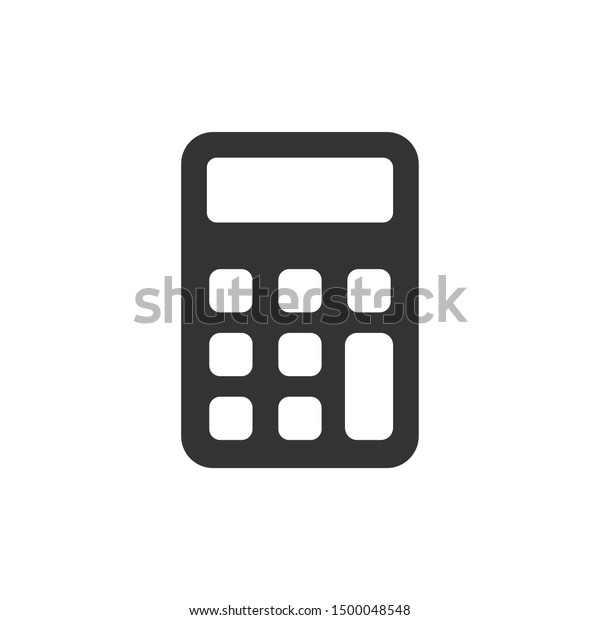 Simple calculator icon\
with blank buttons