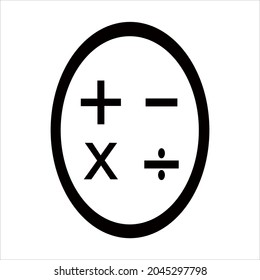 simple calculator icon for design raw