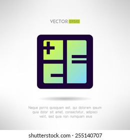 Simple calculator icon im modern design. Accounting business sign. Vector illustration