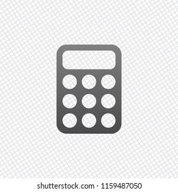 simple calculator icon. On grid background