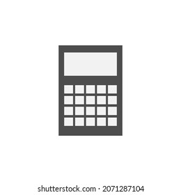A simple calculator icon on a white background. Vector image.