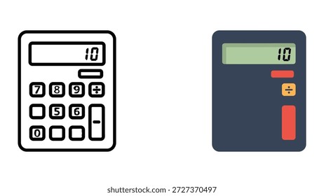 Simple calculator illustration for basic arithmetic operations