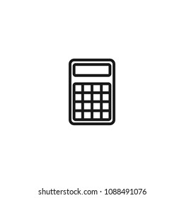 simple calculator line icon
