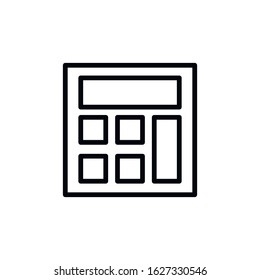 Simple calculator line icon. Stroke pictogram. Vector illustration isolated on a white background. Premium quality symbol. Vector sign for mobile app and web sites.