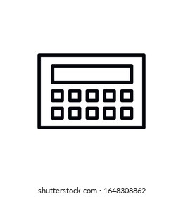 Simple calculator line icon. Stroke pictogram. Vector illustration isolated on a white background. Premium quality symbol. Vector sign for mobile app and web sites.