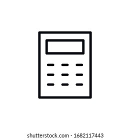 Simple calculator line icon. Stroke pictogram. Vector illustration isolated on a white background. Premium quality symbol. Vector sign for mobile app and web sites.