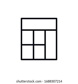 Icono de línea simple calculadora. Pictograma de trazo. Ilustración vectorial aislada en un fondo blanco. Símbolo de calidad superior. Signo de vector para aplicaciones móviles y sitios web.