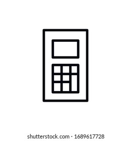 Simple calculator line icon. Stroke pictogram. Vector illustration isolated on a white background. Premium quality symbol. Vector sign for mobile app and web sites.