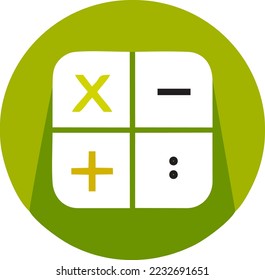 Un sencillo logotipo de calculadora, con fines educativos