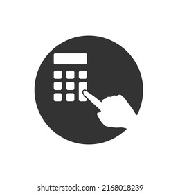 simple calculator logo illustration design
