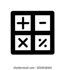 simple calculator logo vector on white background