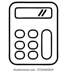 Einfacher Rechner Mathematik Linie Symbol Vektor