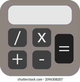 A simple calculator with operation signs 
