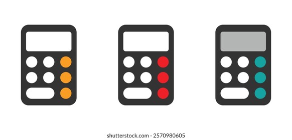 Simple calculator vector icons set. calculator vector art 