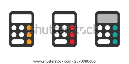 Simple calculator vector icons set. calculator vector art 