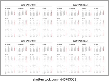 14,379 2018 and 2019 calendar Images, Stock Photos & Vectors | Shutterstock