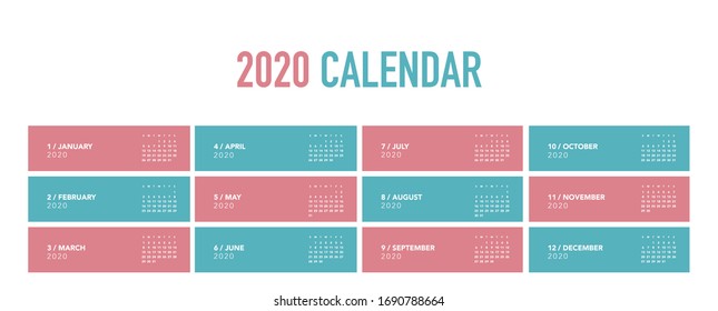 Simple calendar for 2022 years. Week starts from Sunday.