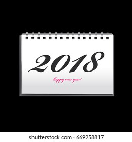 Simple calendar cover 2018 years. Mock up