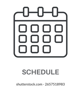 Ícone De Design De Calendário Simples, Inspiração De Design De Estilo Simples Para Qualquer Interface De Logotipo E Finalidade