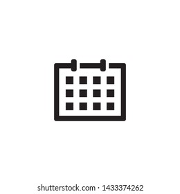 Simple calendar flat icon design vector